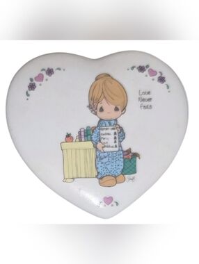 Precious Moments Heart Shaped Trinket Box